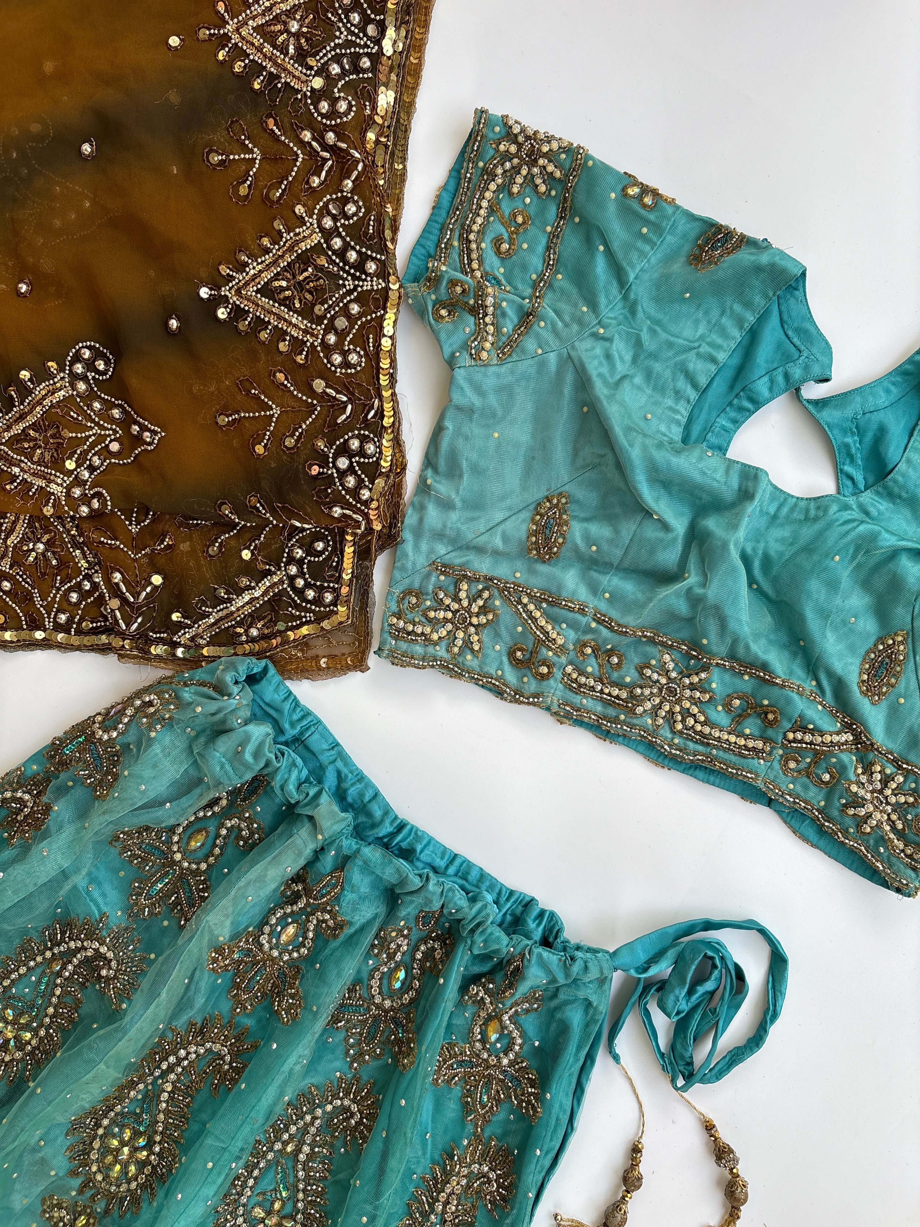 Vintage lehengaqset (3 piece)