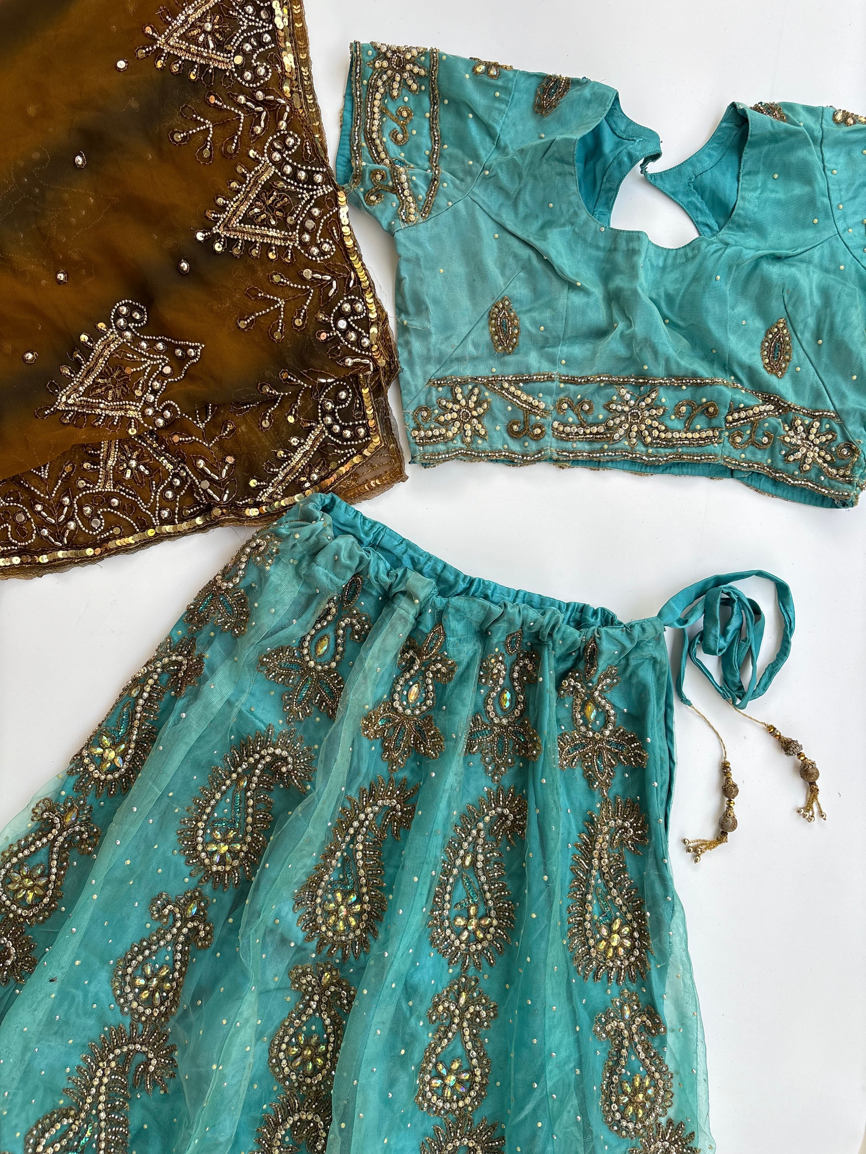 Vintage lehengaqset (3 piece)