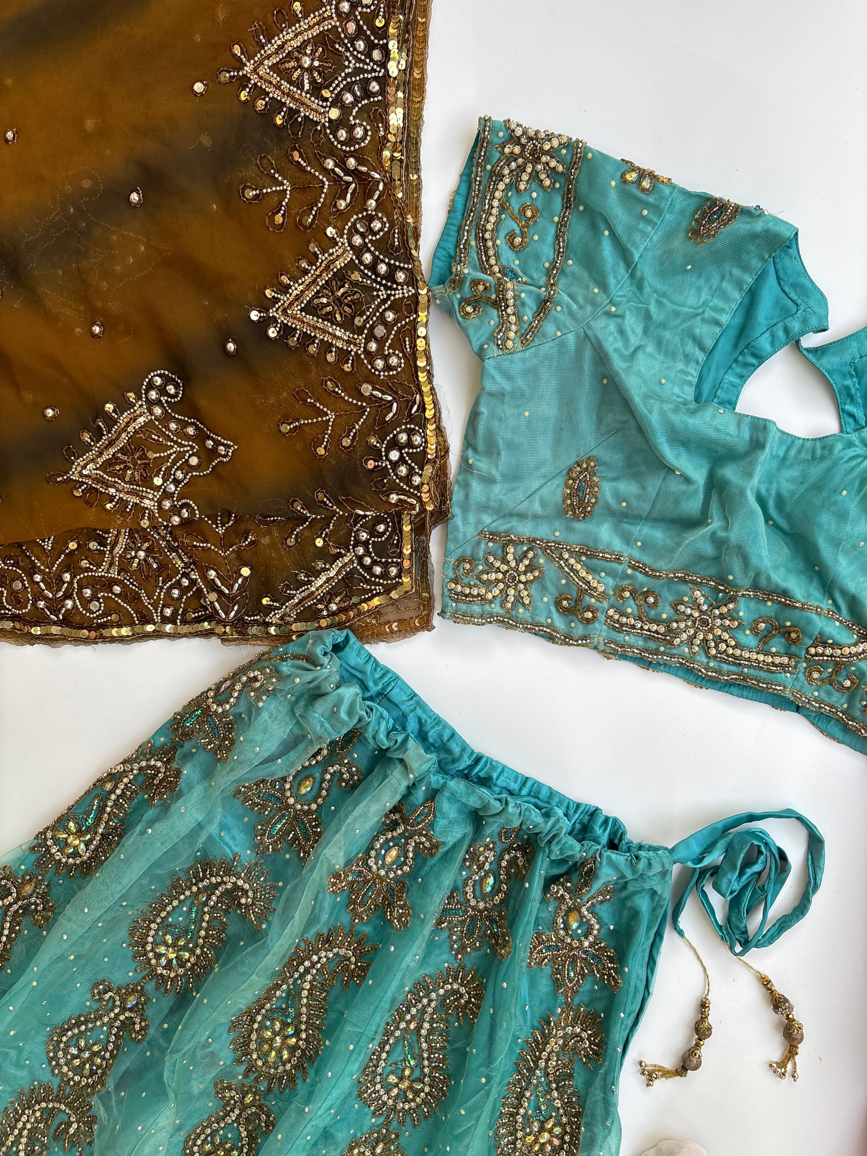 Vintage lehengaqset (3 piece)